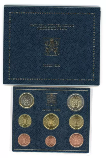 Vatikan Euro Kursmünzensatz  KMS 2022 1 Cent - 2 Euro ( 3,88 Euro) ST/BU