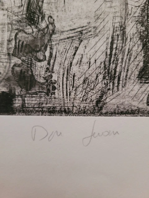 Lithographie numérotée et signée Don Juan 85/100 signature à identifier 4