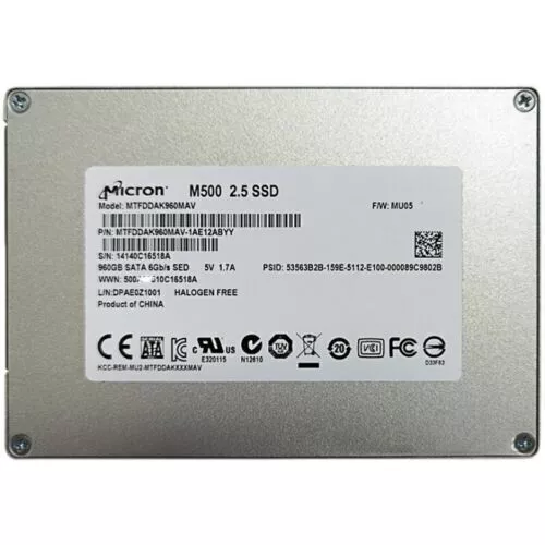 Micron M500 960GB SSD 6GB/s 2.5" SATA MTFDDAK960MAV Solid State Drive