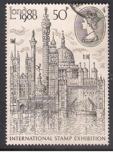 GB 1980 sg1118 London International Timbro Exhibition Tipo II 2 francobollo finemente usato