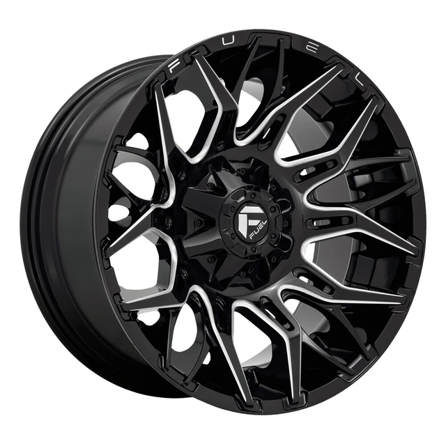 Fuel D769 Twitch 22x12 5x4.5"/5x5" -44mm Black/Milled Wheel Rim 22" Inch