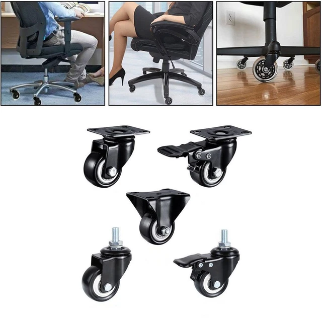 Replacement Office Desk Transparent 360 Rotatable Furniture Caster Chair Wheel