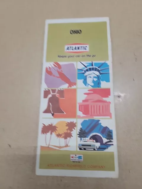 1968 1969 Atlantic Ohio Highway Road Map Car Truck Chevy Ford Dodge Gto 442 Ss