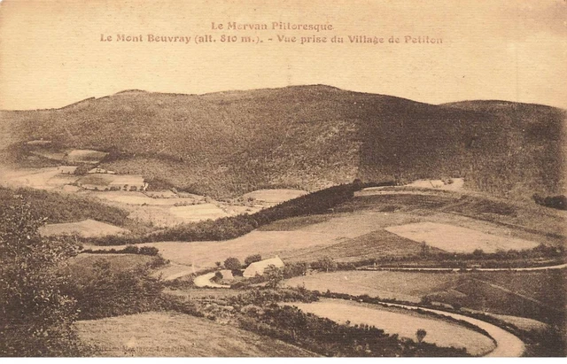 58 Petiton Ac#Mk333 Le Mont Beuvray Vue Prise Du Village Le Morvan Pittoresque