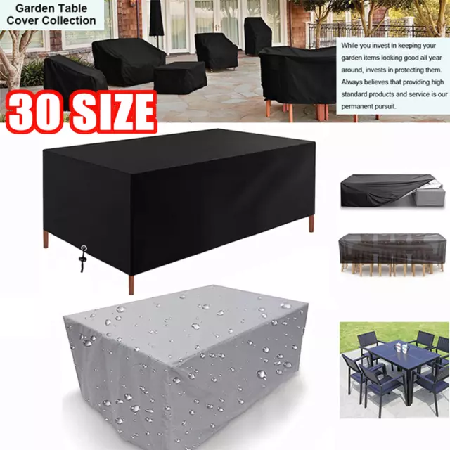 For Rattan Table Cube Outdoor Heavy Duty Waterproof Garden Patio Furniture Cover