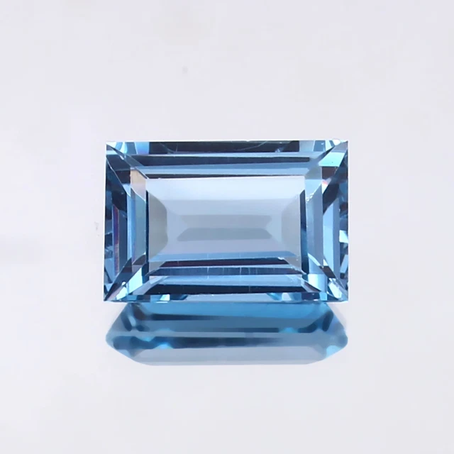 Pierre Précieuse Aigue-marine Santa Maria Naturelle 14x10 Mm - Coupe Radiant