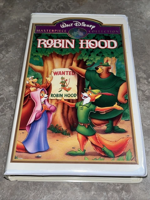 ROBIN HOOD MASTERPIECE Collection Walt Disney Vhs Clamshell Case--1991