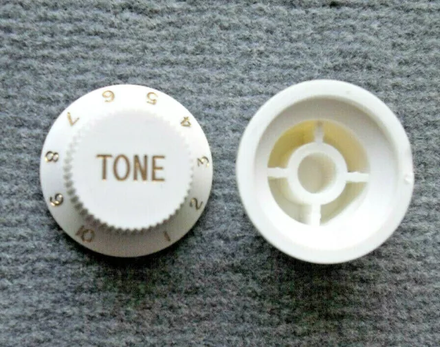 göldo Bell Knob Tone, universal Poti-knopf  1pc  weiß/gold