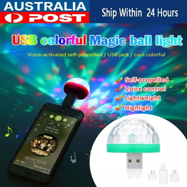 USB LED Mini Disco Stage Party Light Club DJ KTV Magic Lamp Ball LED Car Lights