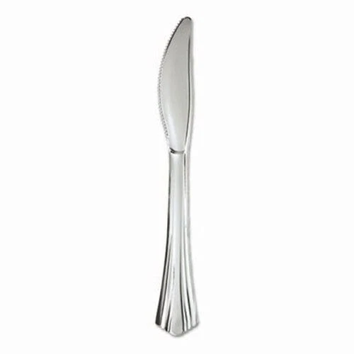 WNA Plastic Knives, Silver, 7 1/2", Reflections Design, 600/Carton (WNA 630155)