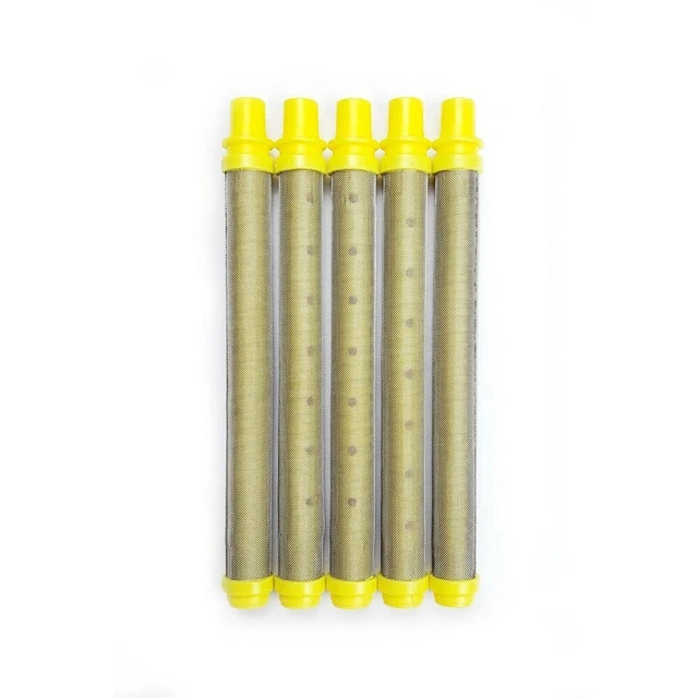 Confezione da 5 100 mesh spray airless inserto filtro giallo in acciaio inox 304