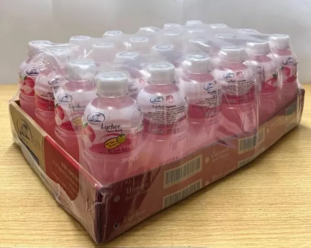 Fruit Juice 320ml with Nata De Coco LYCHEE 24Bottles Pack FREE SHIPPING FAST 💨