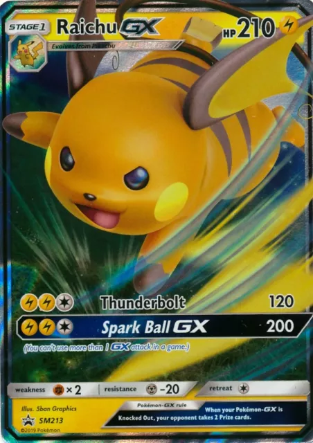 Raichu GX - SM213 - Pokemon Black Star Promo Holo Karte - englisch - Near Mint