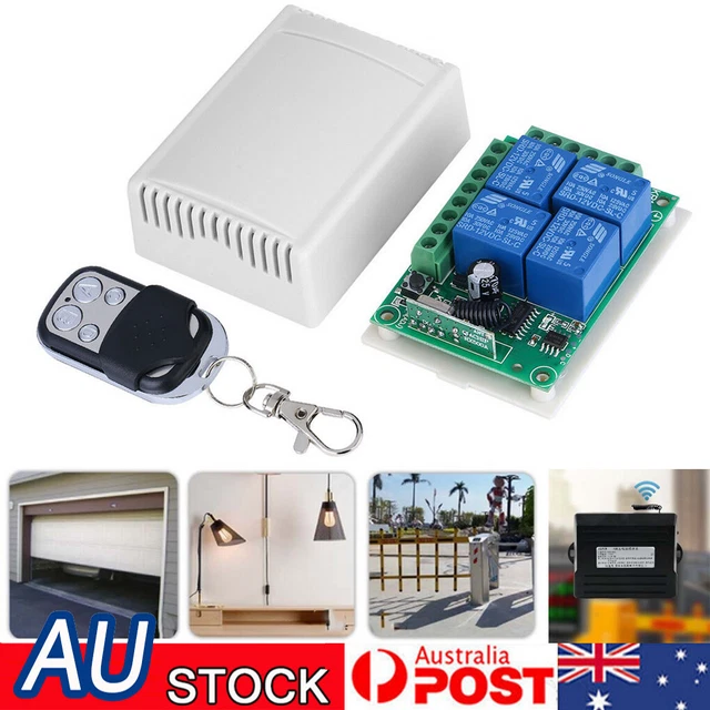 433MHZ Wireless Remote Control Relay Switch 12V 4CH Channel Receiver Module