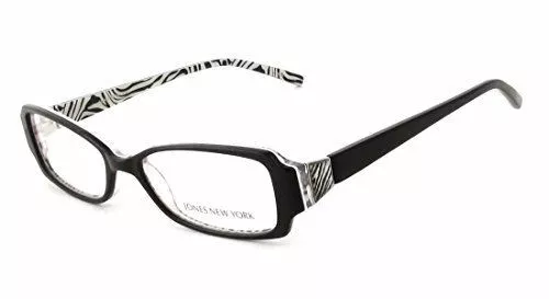 Jones New York Designer EyeGlasses Frame J605 Black Zebra Layer 52mm w/DEMO LENS