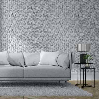 Argent Muriva Elixir Elixir Géométrique Marbre Papier Peint Métallique Sarcelle 