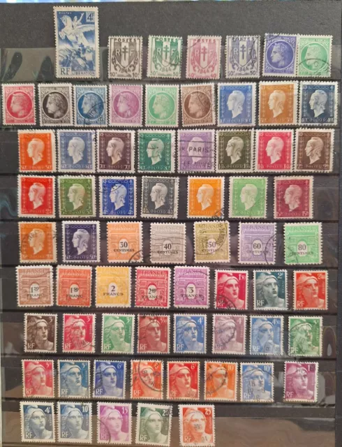 France 1945 Année Complète Oblitérés 85 Timbres Cote 43 €