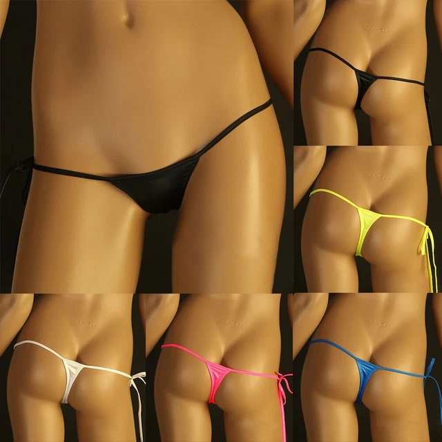 Mini G-String-Femme string sexy string culotte glace soie lingerie culotte slips