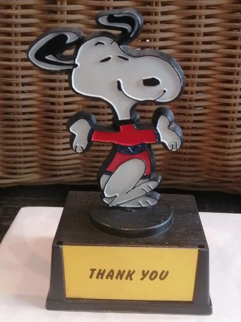 Vintage Snoopy/Peanuts Statue 1970s Aviva -Cartoon Strip-Thank You Gift