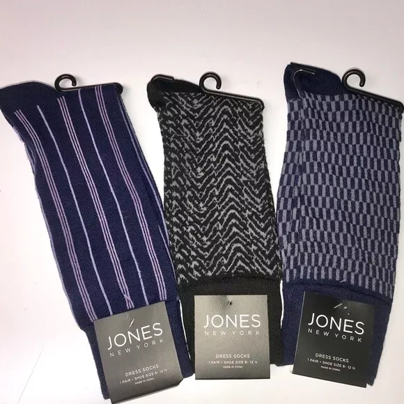 Mens Dress Socks, Brand New with Tags, Bass, Jones New York, Shoe Size 6-12.5