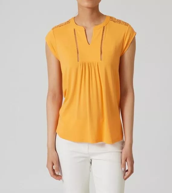 Damen Shirt Spitze am Rücken "papaya" Gr. 42 5.3569