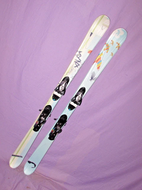 Salomon MYNX women's Twin Tip skis 158cm w Salomon Z10 DEMO adjustable bindings~