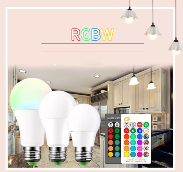 B22 E27 RGB RGBW LED Light Bulbs Smart Wifi Bluetooth Remote Control Globe Lamps 2