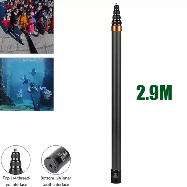For Insta360 X3/ONE RS X2 R Carbon Fiber Invisible Extended Edition Selfie Stick