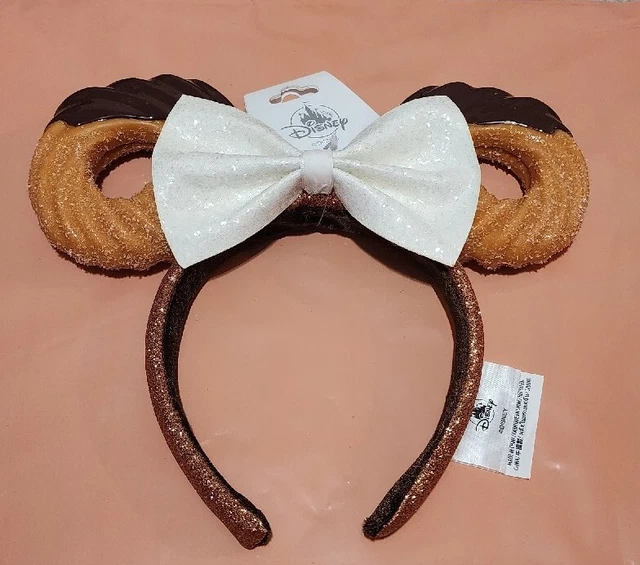 NEW Disney Parks 2023 Churro Chocolate Snacks Minnie Mickey Mouse Ear Headband