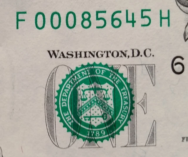 1 DOLLAR BILL Zip Code Note 000 85645 Amado AZ Fancy Lightly