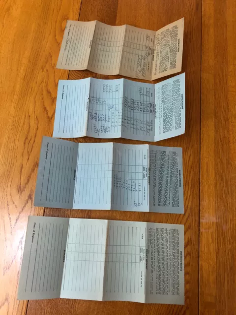 VTG Lot Of 4 1940-50s Indiana Harbor Belt Railroad Time Sheets Chicago Railroads 6