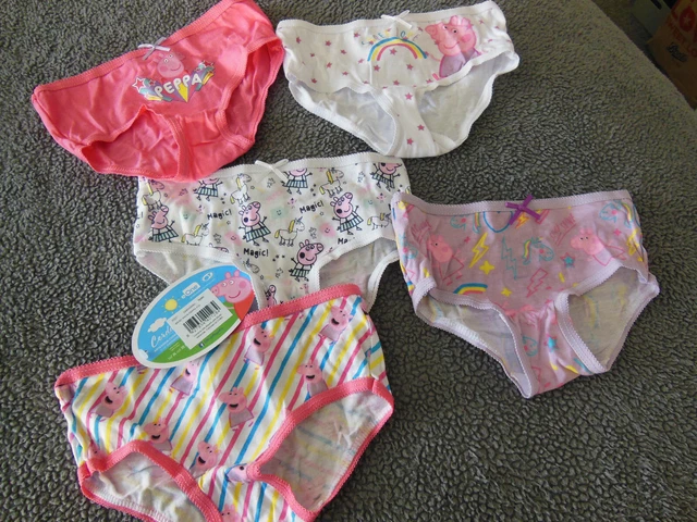 confezione pantaloni peppa pig bambina età 2-3 anni 5 paia nuovi con scatola