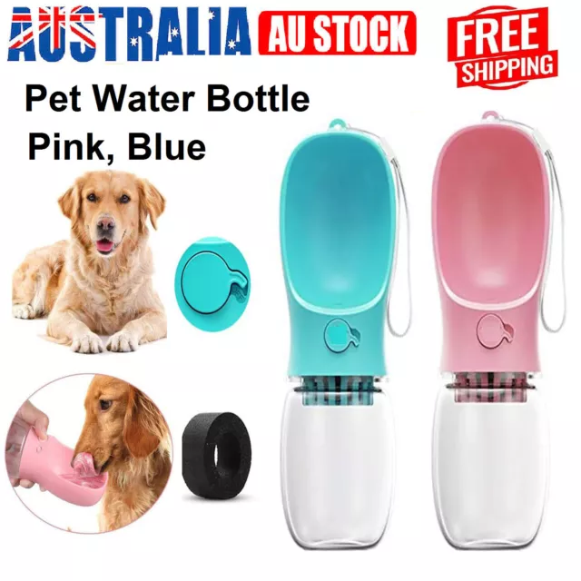 2 in1 Puppy Dog Cat Pet Water Bottle Cup Drinking Travel Outdoor Portable Feeder