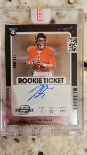2021 Contenders Optic JUSTIN FIELDS RPS Clean On Card Auto Panini Sealed RC