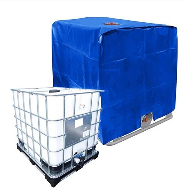 SGerste IBC - Telo protettivo per serbatoio dell'acqua piovana, 300/600 l, impermeabile, pellicola UV, copertura protettiva per serbatoio IBC (600 L, 120 x 80 x 100 cm