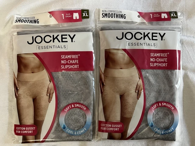 NEW JOCKEY LIFE Women's Seamfree No-Chafe Slipshort Xlarge Gray ...