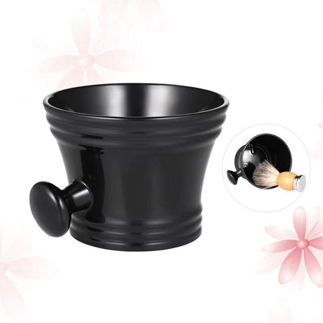 Tazza ciotola da barba sapone piatto ripiano da uomo in plastica contenitore da barba