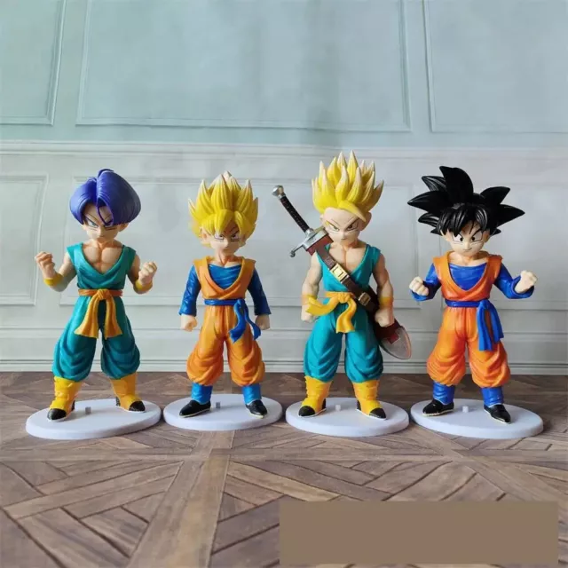 4 Figuren Satz / Trunks Son Goten Goku Gotenks Dragon Ball Figur Sammler 18-20cm