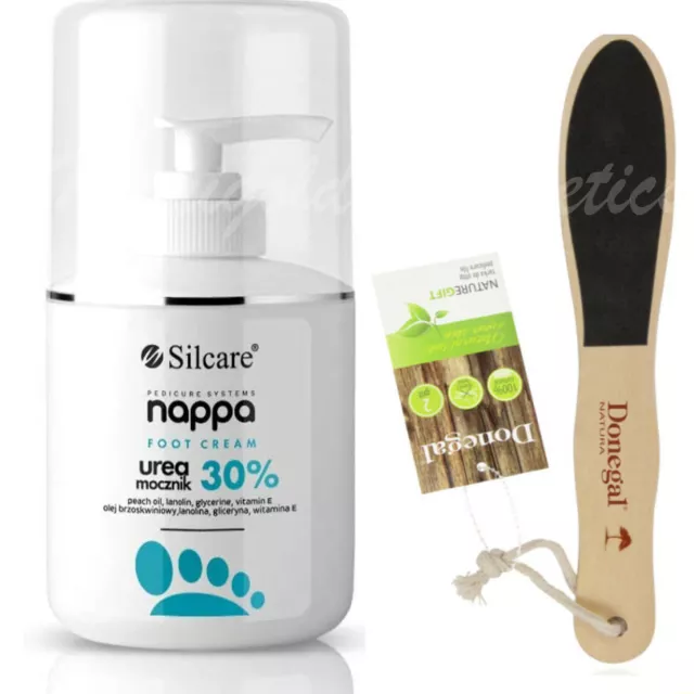 Silcare Nappa Foot Cream Urea 30% + Feet Hard Skin Callus Remover Pedicure File