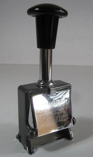 CHROME VELOS LIGHTNING NUMBERING STAMP machine Auto Number GWO ...