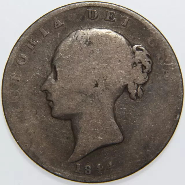 1844 Great Britain 1/2 Half Crown -K1268-