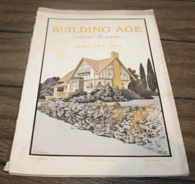 Antique February, 1911 BUILDING AGE MAGAZINE Architecture ADS++ Tools