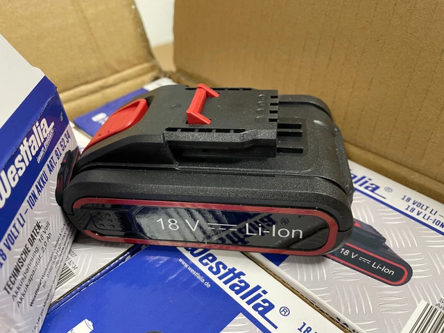 Westfalia Werkzeug Li-Ion-Akku, 18 Volt, 2,0 Ah Akku