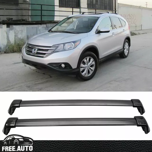 Fit for 12-16 Honda CRV Top Roof Rack Cross Bar OE-Style Black Polish