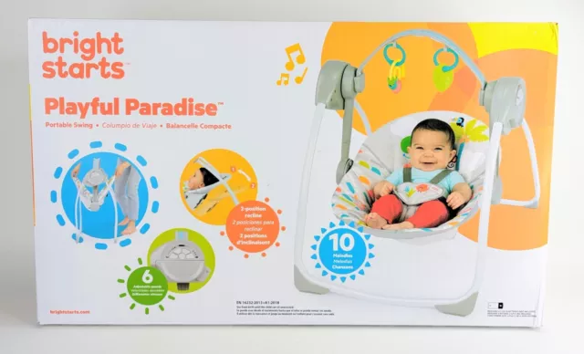 Bright Starts Playful Paradise Portable Baby Swing - 10 Playful Melodies Unisex