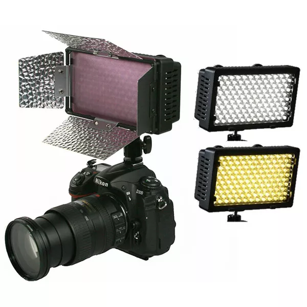 240 LED Bi-Color Dimmable Barndoor LED Video Panel DSLR Camera Light Panel NEW