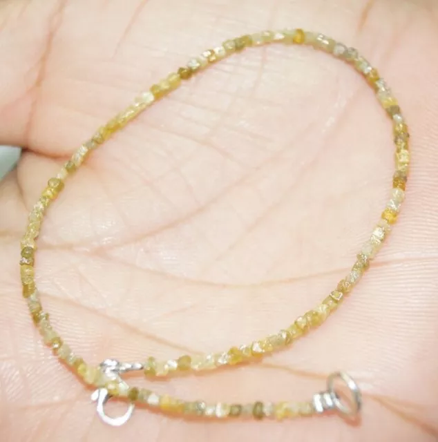 Bracciale con diamanti grezzi a cubo di Congo grezzo giallo naturale da...