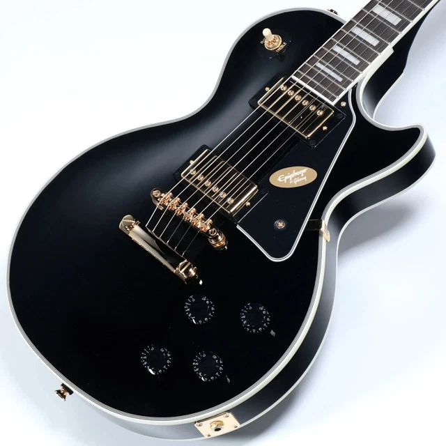 EPIPHONE / INSPIRED by Gibson Les Paul Custom Ebony Electric Guitar £ ...