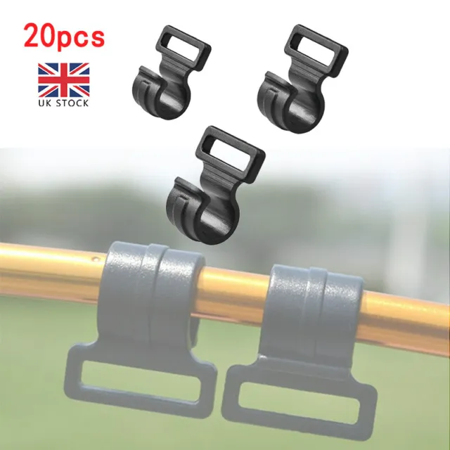 20X Tent Hooks Camping Caravan/Awning Tent Pole Plastic Inner C Clips Set Newest