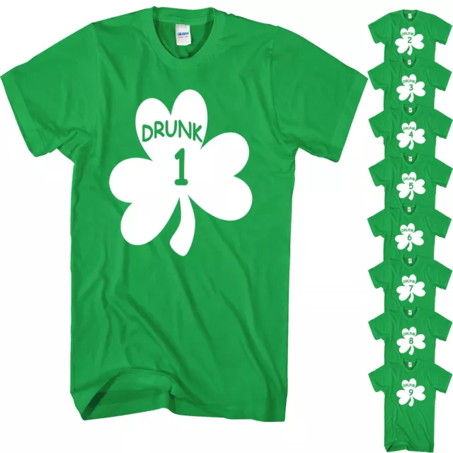 St Patricks Day T Shirt Paddys Day Novelty Funny Drunk 1 To 21 Beer Drinking Top